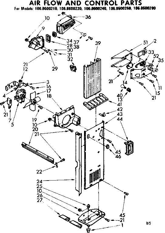 Air flow and control parts