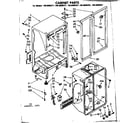 Kenmore 1068600261 cabinet parts diagram