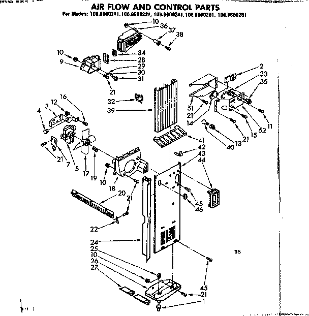 Air flow and control parts