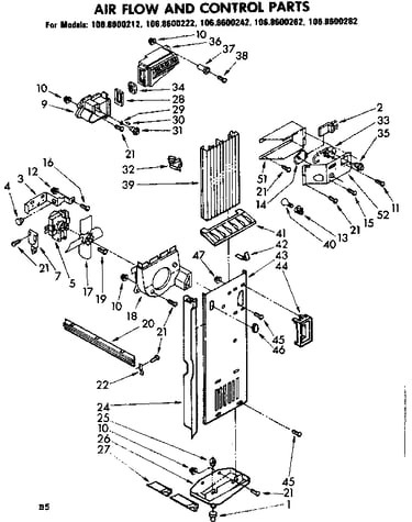 Air flow and control parts