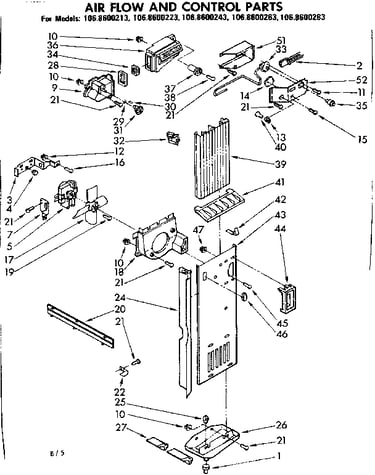 Air flow and control parts