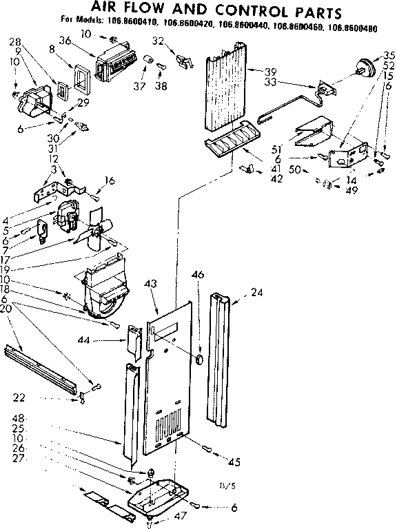 Air flow and control parts
