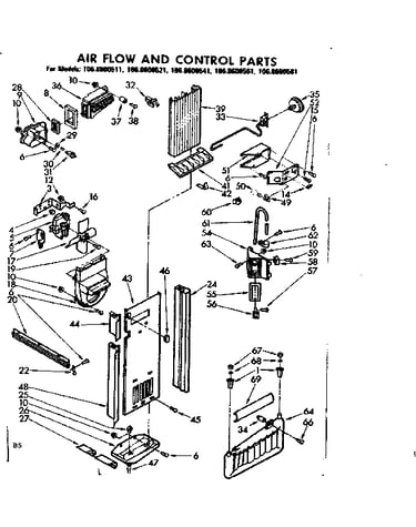 Air flow and control parts