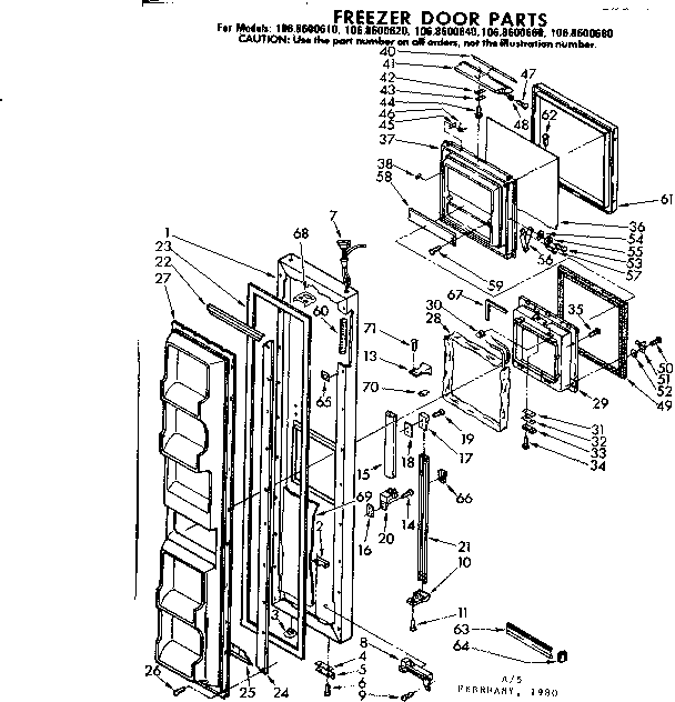 Freezer door parts