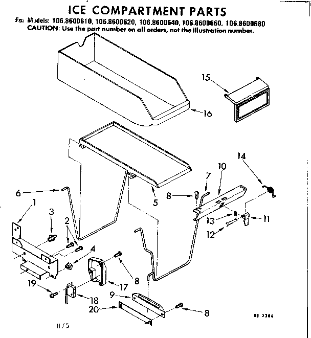 Ice compartment parts