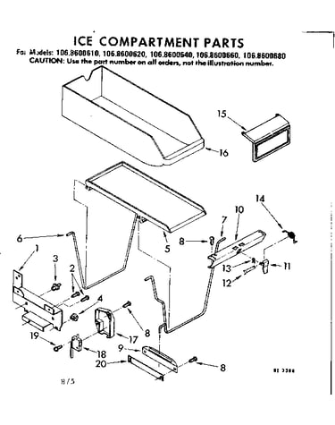 Ice compartment parts