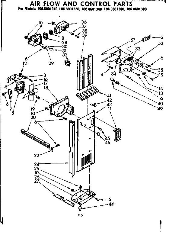 Air flow and control parts