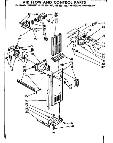 Air flow and control parts