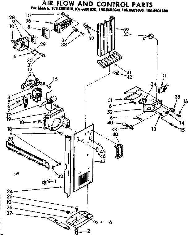 Air flow and control parts