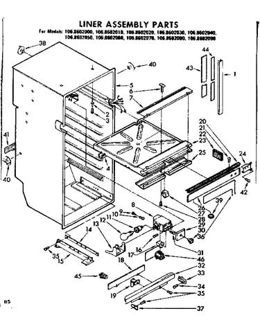 Liner assembly parts