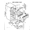 Kenmore 1068602051 liner assembly parts diagram