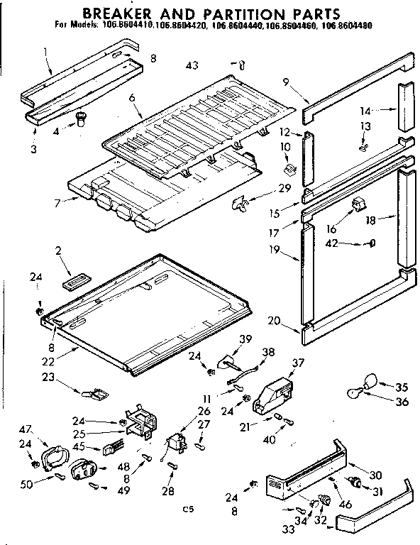 BREAKER AND PARTITION PARTS