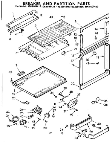 Breaker and partition parts