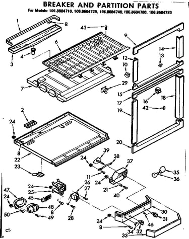 Breaker and partition parts