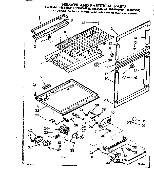 Breaker and partition parts