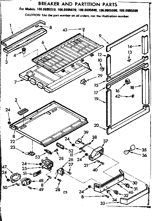 BREAKER AND PARTITION PARTS