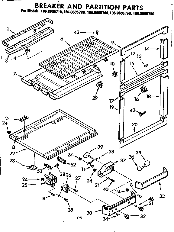 Breaker and partition parts