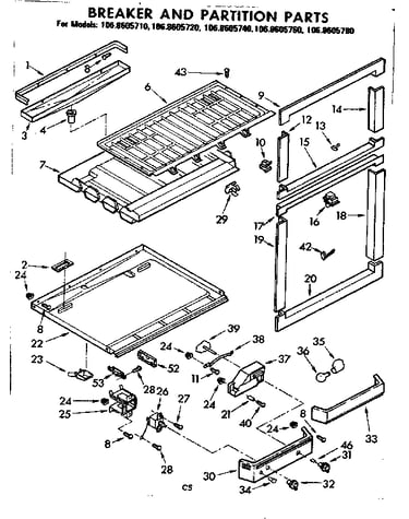 Breaker and partition parts