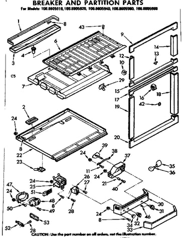 Breaker and partition parts