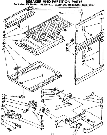 Breaker and partition parts