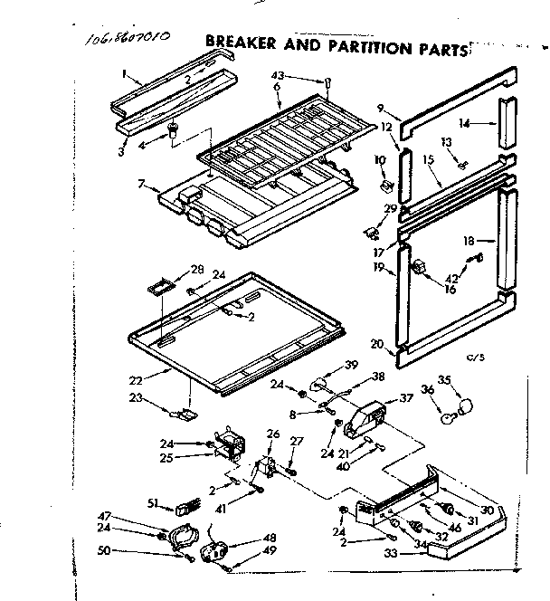 Breaker and partition parts