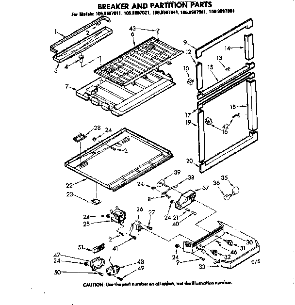 BREAKER AND PARTITION PARTS