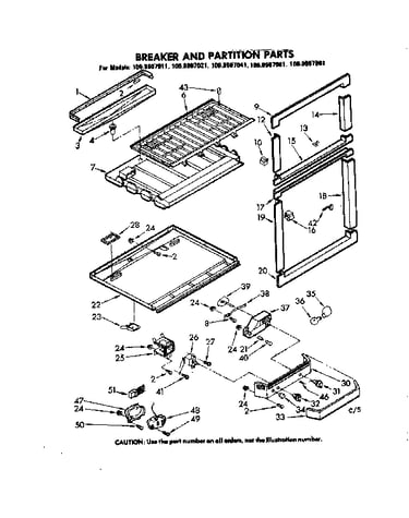 Breaker and partition parts