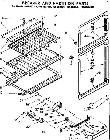 Breaker and partition parts
