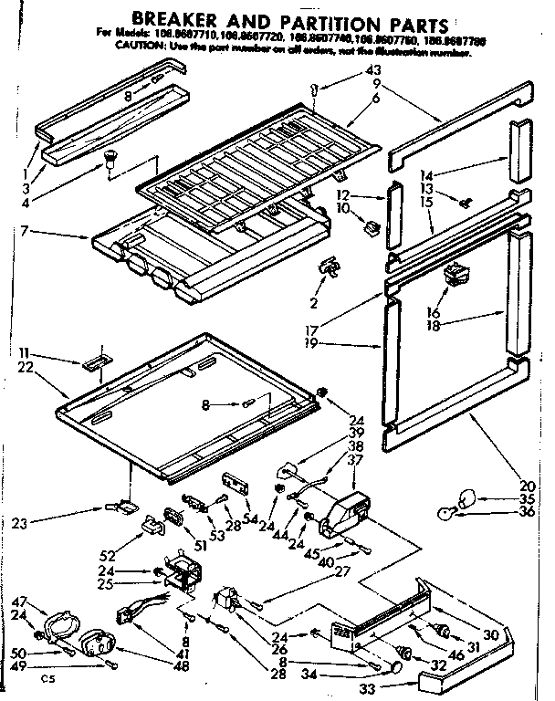 Breaker and partition parts
