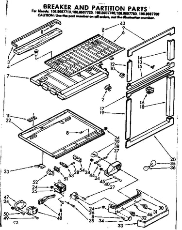 Breaker and partition parts