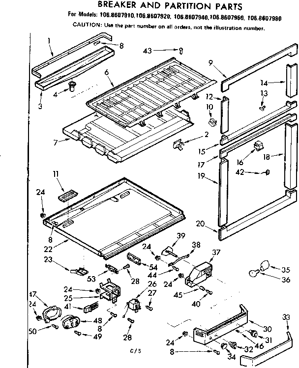Breaker and partition parts