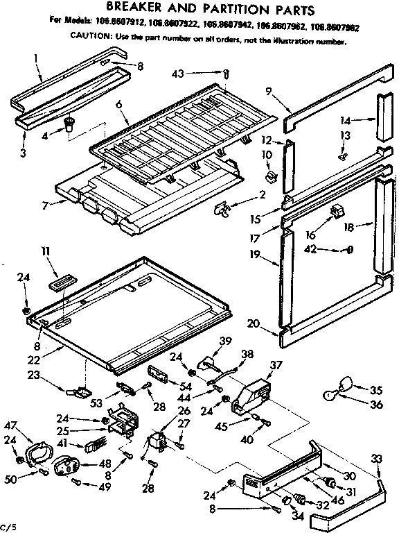 Breaker and partition parts