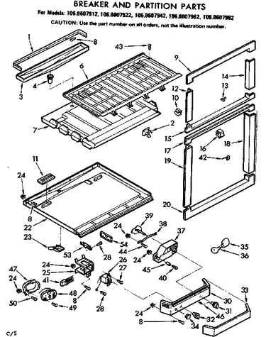 Breaker and partition parts