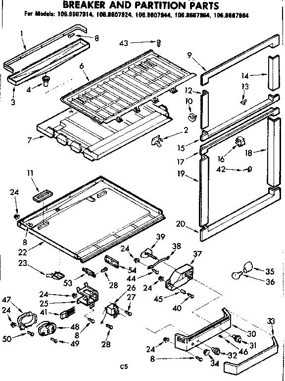 BREAKER AND PARTITION PARTS