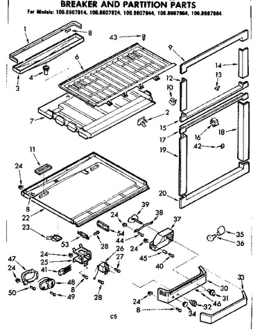 Breaker and partition parts