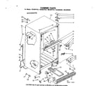 Kenmore 1068607925 cabinet parts diagram