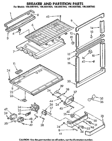 Breaker and partition parts