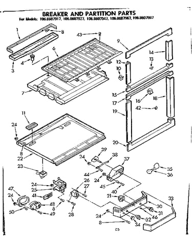 Breaker and partition parts