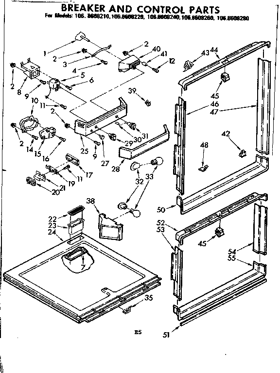 Breaker and control parts