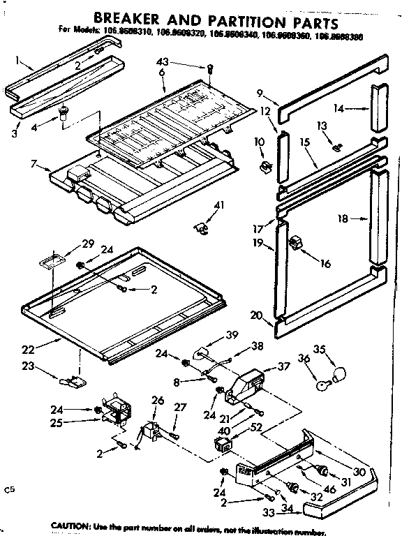 BREAKER AND PARTITION PARTS