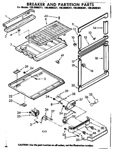 Breaker and partition parts