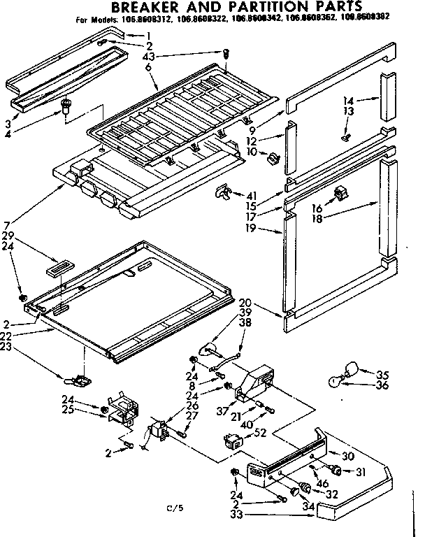 Breaker and partition parts