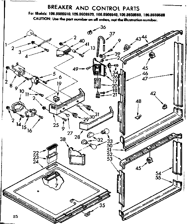 Breaker and control parts