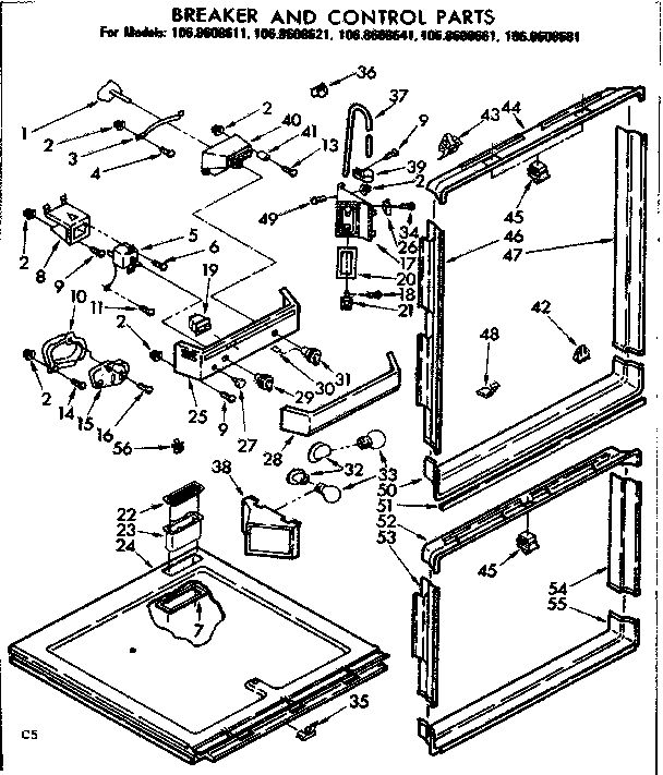 Breaker and control parts