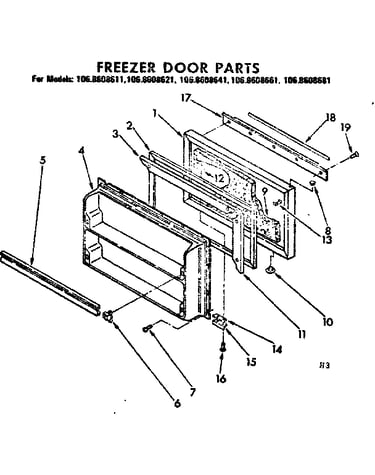 Freezer door parts