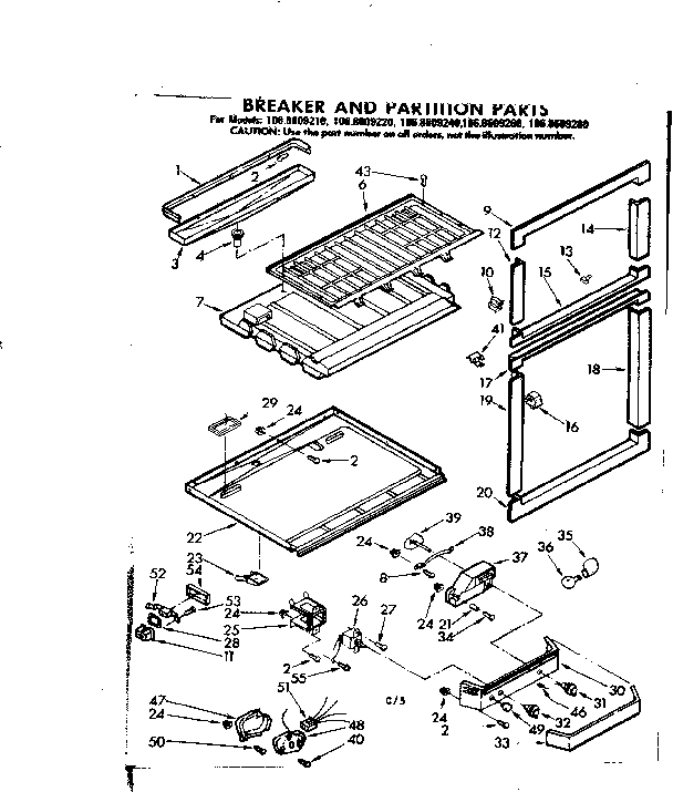 Breaker and partition parts