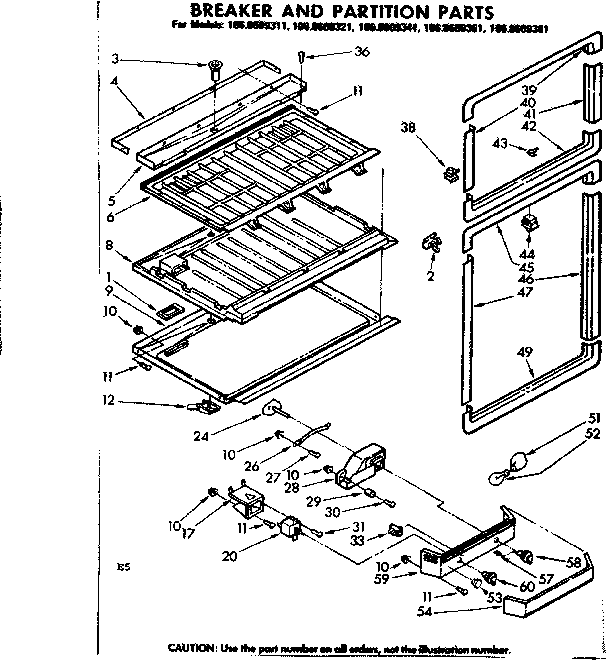 Breaker and partition parts