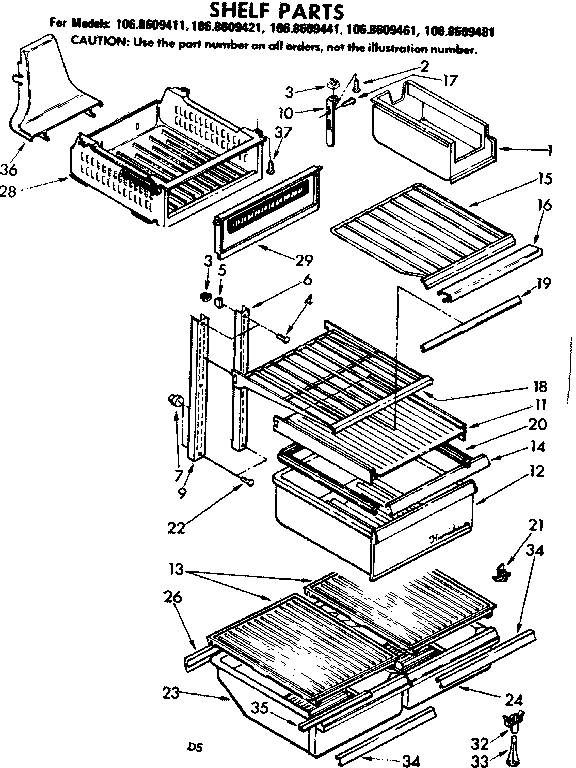 Shelf parts