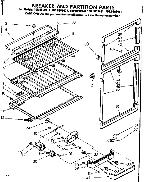Breaker and partition parts