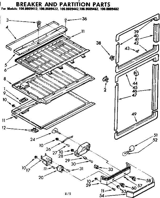 Breaker and partition parts